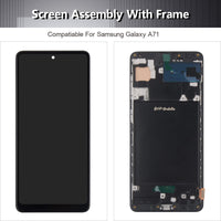 1 x RAW Customer Returns YHX-OU 6.7 Black Rehmen Incell Display For Samsung Galaxy A71 SM-A715F DS LCD Display Touch Screen Replacement Screen Glass Assembly with Tools 1 piece A71 protective film - RRP €33.26