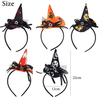 1 x Brand New MEZHEN Hair accessories Halloween witch hat headband skeleton spider headband witch headdress children women headband Halloween party decoration hair band for scary party carnival cosplay accessories pack of 5 - RRP €14.11