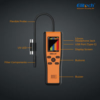 1 x RAW Customer Returns Elitech Refrigerant Leak Detector For R744, Infrared CO Refrigerant Detector, High Precision Portable Carbon Dioxide Monitor For HVAC Systems - RRP €239.99