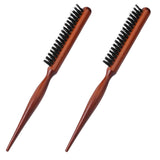 4 x Brand New 2 Pieces Boar Bristle Hair Brush, Hair Comb for Bun Wooden Side Comb for Fine Hair After Hair Straightening and More - RRP €62.4