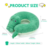 1 x RAW Customer Returns HOMEWINS Children s Travel Pillow Ultra Soft Neck Pillow Headrest Cute Neck Pillow Washable Neck Support Pillow Travel Sleeping Pillow for Car Airplane Crocodile  - RRP €15.06