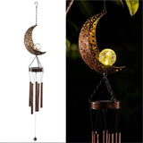 1 x RAW Customer Returns lifemet Solar Wind Chime Outdoor Garden - Solar Moon Wind Chime Light Waterproof Hanging Mobile Light Wind Chime Light Yard Lawn Garden Decoration - RRP €23.99