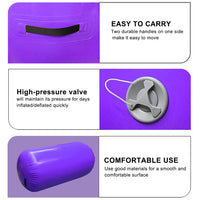 1 x RAW Customer Returns Air Roll Gymnastics Inflatable Gymnastics Training Cylinder Tumbling Roll Air Barrel Yoga Roll with Pump Purple, 120 x 90 cm  - RRP €90.72