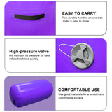 1 x RAW Customer Returns Air Roll Gymnastics Inflatable Gymnastics Training Cylinder Tumbling Roll Air Barrel Yoga Roll with Pump Purple, 120 x 90 cm  - RRP €90.72