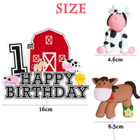 4 x Brand New HGSHUO Farm Cake Decoration Birthday Cake Decoration Animals Cake Topper Happy Birthday Cupcake Topper Children s Birthday Cake Decoration Jungle Party Birthday Decoration Horses Cake Decoration - RRP €52.28