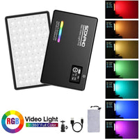 1 x RAW Customer Returns RGB Light Photography, LED Video Light Aluminum CRI97 LED Video Light 2500K-8500K 360 Full Color LED Video Light Mini for Video Conference YouTube Photography Vlogs DSLR Camera - RRP €43.36