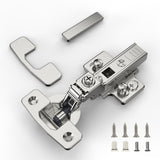 1 x RAW Customer Returns Furniware 10pcs Soft Close Cabinet Hinge, Center Stop Hinges 4D Adjustment Depth, Side, Height and Closing Speed Full Overlay Hinges, for Furniture Kitchen Cabinet - RRP €31.99