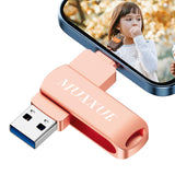 1 x RAW Customer Returns 256GB 3-in-1 USB stick for i phone memory stick, MUXXUE i phone USB stick, USB stick i phone, i Pad, Mac, Android, PC with iOS, USB, Type C, copy photos and videos without downloading an app - RRP €41.69