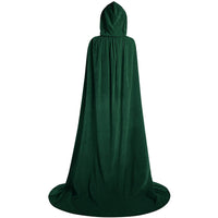 2 x RAW Customer Returns KONVINIT Long Hooded Cloak Adult Black Velvet Cape for Christmas Halloween Vampire Costume Party - RRP €34.24