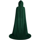 2 x RAW Customer Returns KONVINIT Long Hooded Cloak Adult Black Velvet Cape for Christmas Halloween Vampire Costume Party - RRP €34.24