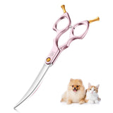 1 x RAW Customer Returns Purple Dragon 6 inch dog scissors curved for dogs and cats grooming scissors with ultra-light space aluminum handle, JP 440C steel professional dog scissors for dog groomers and beginners - RRP €40.33