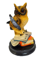 15 x Brand New HOMERRY Small Eagle Owl Figurines on Books Decorative Home Decor Resin Animal Sculpture - Owl of Wisdom and Knowledge 4.5  - RRP €306.0