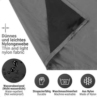 1 x RAW Customer Returns Siegvoll picnic blanket 210 x 200 cm, with practical carabiner, ultra-light, ultra-thin portable beach blanket, outdoor blanket for beach, picnic, camping and hiking gray  - RRP €24.99