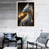 8 x Brand New 5D Diamond Art Painting Kit, Diamond Painting Pictures Set, Diamond Painting Rhinestone Embroidery Painting Painting Set for Adults, Children, Home, Wall Decorations Dragon G  - RRP €55.92