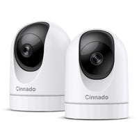 1 x RAW Customer Returns Cinnado baby monitor with camera surveillance indoor - 2K 360 degree WLAN camera for baby pet, WiFi IP pet camera with app, night vision, compatible with Alexa, D1 Set 2 - RRP €59.99