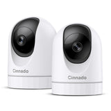 1 x RAW Customer Returns Cinnado baby monitor with camera surveillance indoor - 2K 360 degree WLAN camera for baby pet, WiFi IP pet camera with app, night vision, compatible with Alexa, D1 Set 2 - RRP €45.24