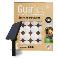 1 x RAW Customer Returns GuirLED - Solar fairy lights outdoor balls LED - Waterproof IP55 - Automatic ON OFF - 32 balls 6 m - Flocon - RRP €60.49