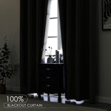 1 x Brand New  2 Pack Buseu Curtains 100 Blackout with Eyelets 140 x 225 cm Anthracite Blackout Curtain Thermal Curtain with Matt Lamina Membrane Opaque Window Curtains for Bedroom Living Room UV Protection - RRP €20.4