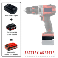 1 x RAW Customer Returns Adapter for Einhell 18V, for Bosch 18V GBA lithium batteries BAT609 BAT618G Convert to for Einhell Power X-Change 18-volt power tool converter - RRP €24.99