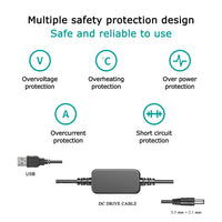 1 x RAW Customer Returns Raeisusp 5V USB Adapter Kit Cable DC 8.4V ACK-E6 DR-E6 LP-E6 LP E6 Fully Decoded Dummy Battery for Canon EOS 5D Mark II III 5D2 5D3 60D 70D 80D 6D Mark II - RRP €24.99