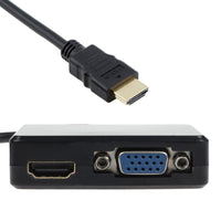 1 x RAW Customer Returns Cablecc HDMI to VGA HDMI Female Splitter with Audio Video Cable Converter Adapter for HDTV PC Monitor - RRP €27.02