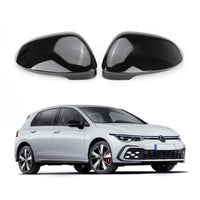 1 x RAW Customer Returns Car Mirror Caps, 1 Pair Car Door Outside Mirror Cap Rearview Mirror Cap Side Mirror Covers Compatible for VW Golf 8 MK8 2019-2021 Black  - RRP €57.47