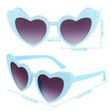 1 x Brand New HIULLEN 6 pcs Heart Shaped Sunglasses, Retro Heart Sunglasses, Retro Hippie Color Tinted Lenses for Birthday Party Carnival Dance Theme Party - RRP €19.2