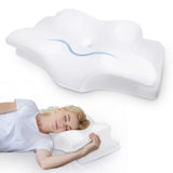 1 x RAW Customer Returns HOMCA Orthopedic pillow, ergonomic pillow for neck pain with 3D cooling pillowcases, anti-snoring pillow, memory foam for back, stomach, side sleepers, 62 x 41 x 8 10 cm - RRP €40.49