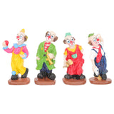 9 x Brand New PRETYZOOM - Set of 4 Miniature Clown Figurines Office and Home Decorations Ideal for Halloween and Parties - RRP €239.31