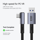 1 x RAW Customer Returns KIWI design Link Cable Compatible with Quest 3 2 1 Pro, and Pico 4, 5M with Cable Clip, High Speed PC Data Transfer, USB 3.0 to USB C Cable for VR Headset - RRP €28.34