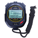 1 x RAW Customer Returns FCXJTU Digital Sports Stopwatch Timer 10 Laps Split Memory Stopwatch Countdown Timer Large Display Waterproof Shockproof with Lanyard for Running Swimming Referee Trainer Black  - RRP €19.15