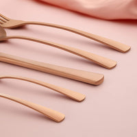 1 x RAW Customer Returns Bestdin cutlery set for 6 people, 30 piece stainless steel cutlery set rose gold matt cutlery set with knife fork spoon, high-quality stainless steel cutlery, dishwasher safe. - RRP €33.26