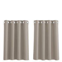 1 x RAW Customer Returns PONY DANCE Blackout curtains with eyelets, 2 pieces, panel curtain, opaque thermal curtain, short curtains, kitchen bathroom window, H 90 x W 132 cm, sand colour - RRP €32.41