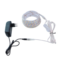 1 x RAW Customer Returns pcning 2M LED strip IP68 12V 5050 60leds m kit warm white 3000K silicone strip, underwater LED strip with 230V adapter warm white, 2.00  - RRP €35.54