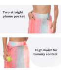 1 x RAW Customer Returns Soneven short skirt for women hiking skirt for women with inner pants 2 in 1 skort for women knee-length golf skirt with pockets and adjustable drawstring mini skirt for running tennis golf rainbow M - RRP €30.24