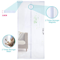 1 x RAW Customer Returns Apalus VP Magnetic Door - High Strength Anti-Mosquito Door, Automatic Closing from Top to Bottom, Keeps Fresh Air Inside and Bugs Out 80x200CM, White  - RRP €28.99