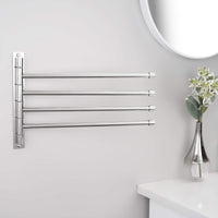 1 x RAW Customer Returns KES Towel Holder Swivel Towel Rail 4 Bars Bath Towel Holder Stainless Steel SUS304 Bathroom Towel Holder 180 Rotation Adjustable Wall Mounted Polished A2102S4 - RRP €38.3