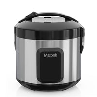 1 x RAW Customer Returns Macook rice cooker 1L steamer with Smart Screen Touch, silver - For 1-5 people - Quick preparation without burning - With keep warm function including steamer insert, spoon measuring cup. - RRP €34.27