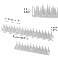 1 x RAW Customer Returns EXLECO 30Pcs Bird Repellent Pigeon Repellent 10 Meter Bird Repellent Spikes 3 Rows Plastic Animal Repellent Spikes for Cat, Sparrows, Martens, Fence, Windowsill, Roof White, 3.5 cm High - RRP €42.9