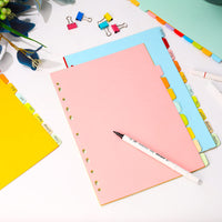 1 x RAW Customer Returns  10 pieces Folder Register A4 Folder Dividers 10 Part-10 Colors Dividers for Folders A4 11 Holes Punched with Digital Covers Folder Register Index Divider - RRP €21.17