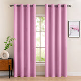 1 x RAW Customer Returns MIULEE Curtains Pink Opaque with Eyelets, Beautiful Soft Blackout Curtains for Darkening Rooms, Set of 2 Curtains Darkening Bedroom Living Room Thermal Curtain Cold Protection 140X225 cm - RRP €43.99