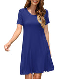 2 x Brand New MOLERANI Women s Summer Dresses Casual T-Shirt Short Sleeve Beach Dress Loose Swing Women s Dress S, Royal Blue  - RRP €52.76