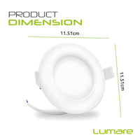 1 x RAW Customer Returns Lumare LED recessed spotlight 6W IP44 splash-proof Ultra flat with 26mm installation depth Spot for living room, bathroom Recessed lights white round Ceiling spot warm white 3000K Set of 9 - RRP €59.99