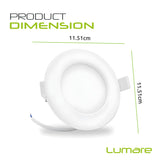 1 x RAW Customer Returns Lumare LED recessed spotlight 6W IP44 splash-proof Ultra flat with 26mm installation depth Spot for living room, bathroom Recessed lights white round Ceiling spot warm white 3000K Set of 9 - RRP €59.99