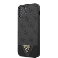 1 x RAW Customer Returns Guess GUHCP12LPU4GHBK 4G Triangle Collection Case for iPhone 12 Pro Max 6.7 Gray - RRP €23.59