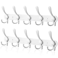 1 x RAW Customer Returns LYLIN Wall Coat Hooks, Stainless Steel Coat Hooks, Coat Towel Hook for Jackets, Coats, Hats, Scarves White, 15 Hooks, 2Pcs  - RRP €27.82