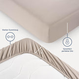 1 x RAW Customer Returns Blumtal fitted sheet 120x190 cm - bed sheet 120x190 fitted sheet made of microfibre - fitted sheet 120x190 cm - fitted sheet 120x190 - sheet 120x190 - duvet cover 120x190 - fitted sheets - taupe - RRP €14.11