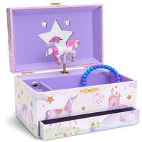 1 x RAW Customer Returns Jewelkeeper - Musical jewelry box for girls with pull-out drawer, glittering rainbow and star design - the Beautiful Dreamer song - RRP €25.28