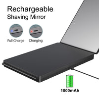 1 x RAW Customer Returns FASCINATE 360 degree mirror with light, 3-way cosmetic mirror with holders, height adjustable, for make-up, hairdressing, cutting, handles, shower mirror, shaving mirror, hanging mirror - RRP €55.45