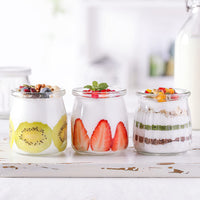 1 x RAW Customer Returns Lawei 30 pieces yoghurt jars with lids 200 ml glass jars tulip glass dessert glass preserving jars dessert glasses preserving jars with lids for pudding milk yoghurt making appetizers - RRP €38.04